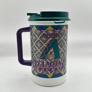 Vintage Arizona Diamondbacks Whirley Thermo Mug‎ MLB Baseball Sports Cup 90s